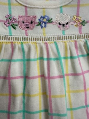 Image showing  Infant Girl Romper Window Pane