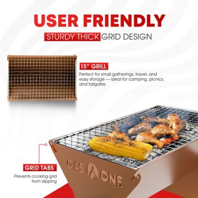 Image showing  15 in Foldable Charcoal Grill