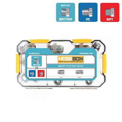 Hose Box Inc. BSPP - JIC - NPT Fitting Pack