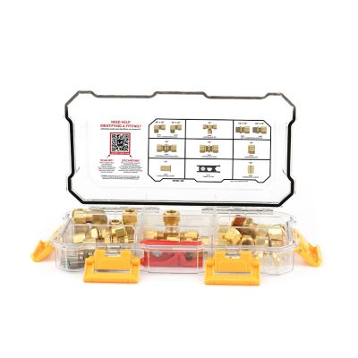 Image showing  D.O.T. 1/2 in. Brass Compression Air Brake Fittings Kit