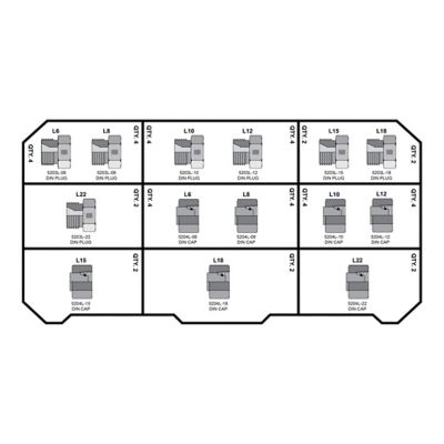 Image showing  Metric Light Din Caps and Plugs