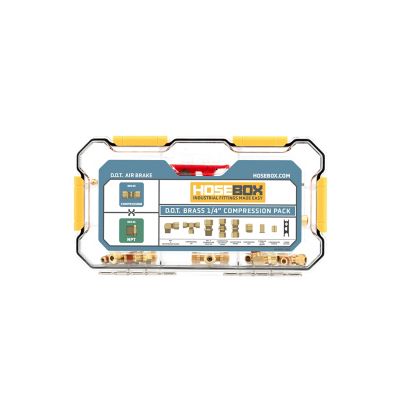 Hose Box Inc. D.O.T. 1/4 in. Brass Compression Air Brake Fittings Kit