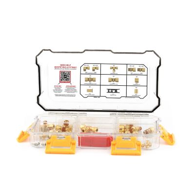 Image showing  D.O.T. 1/4 in. Brass Compression Air Brake Fittings Kit