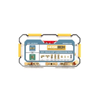 Hose Box Inc. D.O.T. 3/8 in. Brass Compression Air Brake Fittings Kit