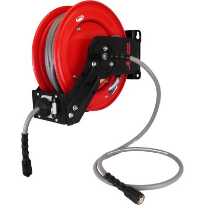 Image showing  1/4 in. x 50 ft. All-In-One Pressure Washer Hose Reel (poly-braided hose)