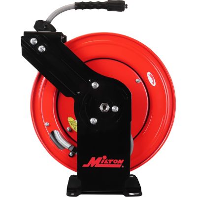 Image showing 7 th Milton 1/4 in. x 50 ft. All-In-One Pressure Washer Hose Reel (poly-braided hose)