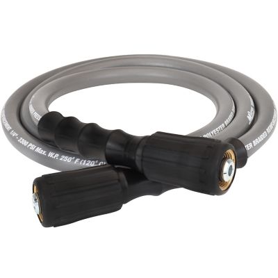 Image showing  1/4 in. x 6 ft. Poly-Braided Pressure Washer Hose Assembly