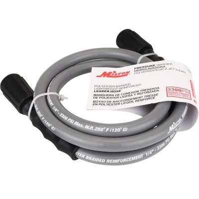 Image showing  1/4 in. x 6 ft. Poly-Braided Pressure Washer Hose Assembly