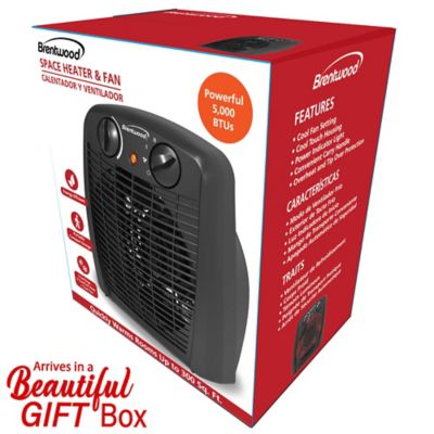 Image showing  1,500-Watt-Max Portable Electric Space Heater and Fan, Black