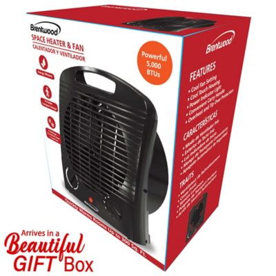 Image showing  1,500-Watt Portable Electric Space Heater and Fan, Black