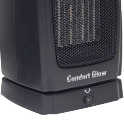 Image showing  1,500-Watt-Max Portable Oscillating Ceramic Fan Heater with Thermostat, Black