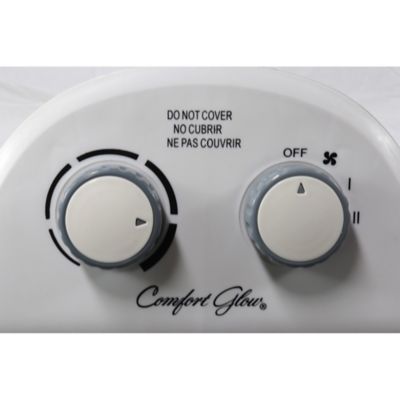 Image showing  1,500-Watt-Max Portable Electric Fan Heater with Thermostat, White