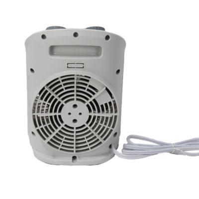 Image showing  1,500-Watt-Max Portable Electric Fan Heater with Thermostat, White