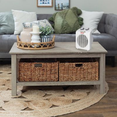 Image showing  1,500-Watt-Max Portable Electric Fan Heater with Thermostat, White