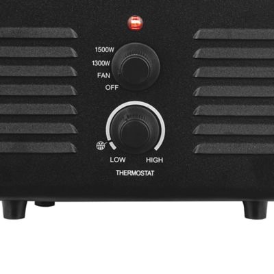 Image showing  1,500-Watt-Max Portable Milkhouse-Style Heater and Fan, with Thermostat and Anti-Freeze Setting, Black
