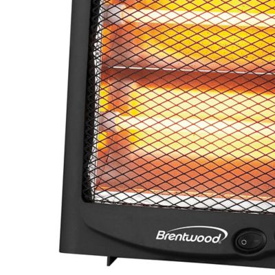 Image showing  600-Watt-Max Portable Quartz Space Heater, Black