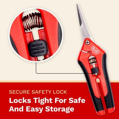 Image showing  6 in. Stainless Steel Straight Blade Pruner, Premium Ambidextrous Anti-Slip Soft-Gel Handles, 4 pk.