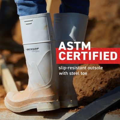 Image showing 8 th Dunlop Men's PVC 16 in. Steel Toe Boot