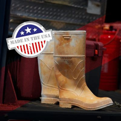 Image showing 9 th Dunlop Men's PVC 16 in. Steel Toe Boot