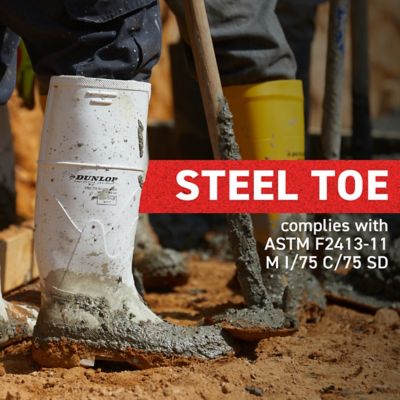 Image showing 5 th Dunlop Men's PVC 16 in. Steel Toe Boot