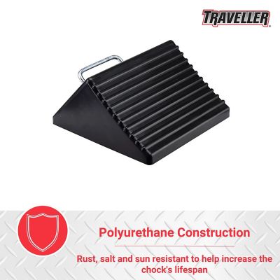 Image showing  8 in. x 8 in. x 4 in. Polyurethane Trailer Wheel Chock