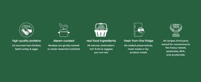 Image showing  Homestyle Creations Adult Beef, Chicken and Turkey Recipe with Brown Rice and Veggies Fresh Dog Food, 1 lb.