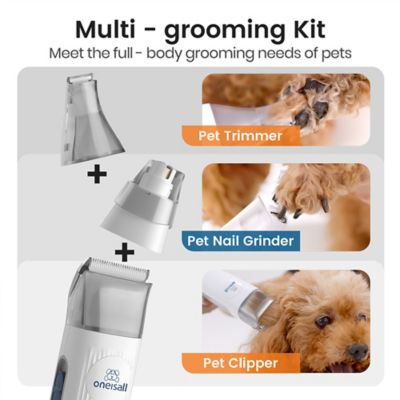 Image showing  LM2 Dog Grooming Kit - Vacuum with Clipper & Nail Grinder, 7 Tools, 1.5L Dust Cup for Shedding Pet Hair