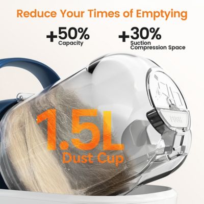 Image showing 5 th Oneisall LM2 Dog Grooming Kit - Vacuum with Clipper & Nail Grinder, 7 Tools, 1.5L Dust Cup for Shedding Pet Hair