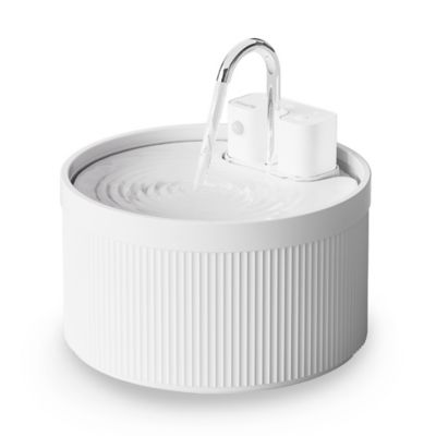 PawsPik CeramiFlow Ceramic Battery-Operated Faucet Dog & Cat Water Fountain, 9-cup