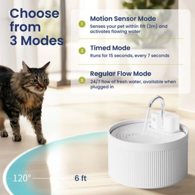 Image showing  CeramiFlow Ceramic Battery-Operated Faucet Dog & Cat Water Fountain, 9-cup