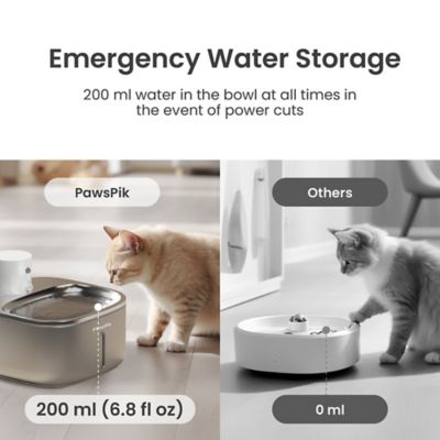 Image showing  BOSS-01 Stainless Steel Rechargeable Battery Operated Cat & Small Dog Water Fountain, 108.2 oz.