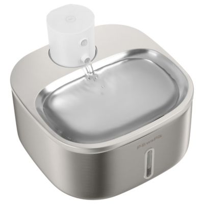Image showing 8 th PawsPik BOSS-01 Stainless Steel Rechargeable Battery Operated Cat & Small Dog Water Fountain, 108.2 oz.