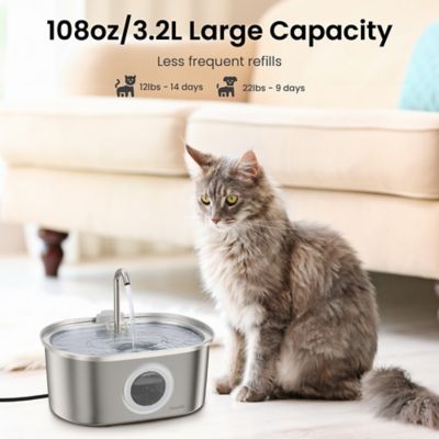 Image showing  SS-01 Stainless Steel Cat Fountain, 108.2 oz.