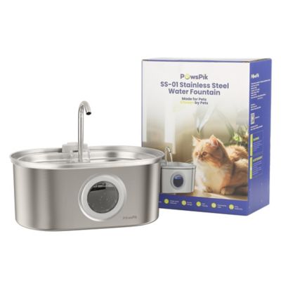 Image showing 8 th PawsPik SS-01 Stainless Steel Cat Fountain, 108.2 oz.