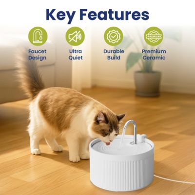 Image showing  Ceramic Serenity Faucet Dog & Cat Water Fountain, 9-cup