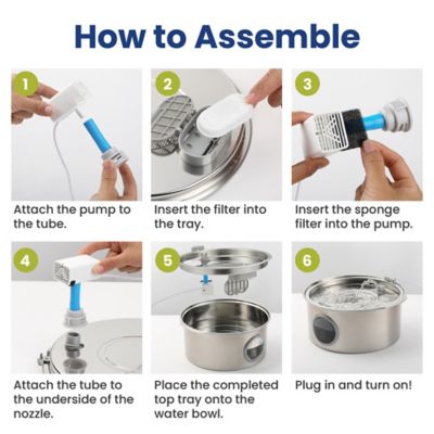 Image showing 7 th PawsPik Ultra-Quiet Stainless Steel Dog Water Fountain, 1.8 gal.