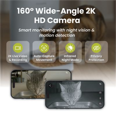 Image showing  NutriWatch Automatic Smart Pet Feeder with Camera, 19-cup