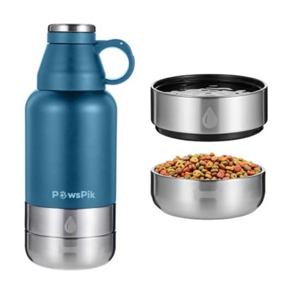 PawsPik Travel 3-in-1 Water Bottle & Bowl Set for Pets