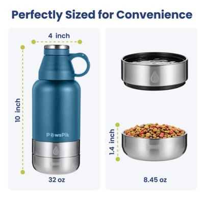 Image showing 5 th PawsPik Travel 3-in-1 Water Bottle & Bowl Set for Pets