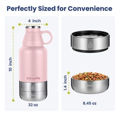 Image showing 5 th PawsPik Travel 3-in-1 Water Bottle & Bowl Set for Pets