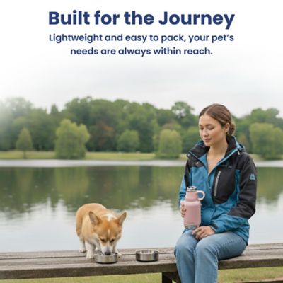 Image showing 8 th PawsPik Travel 3-in-1 Water Bottle & Bowl Set for Pets