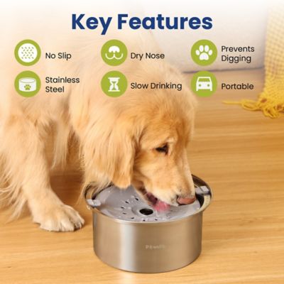 Image showing  Spill Proof Stainless Steel Dog Bowl, 4-L, Large