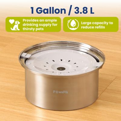 Image showing  Spill Proof Stainless Steel Dog Bowl, 4-L, Large