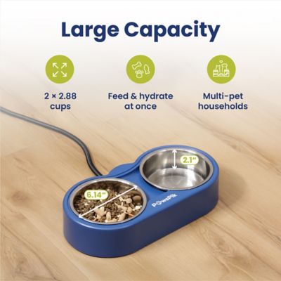 Image showing  Heated 18/8 Stainless Steel Outdoor Cat Bowl