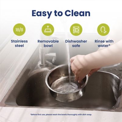 Image showing 5 th PawsPik Heated 18/8 Stainless Steel Outdoor Cat Bowl