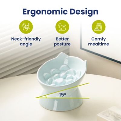 Image showing  Lynx Ceramic Raised Slow Food Bowl