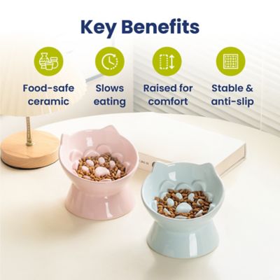 Image showing  Lynx Ceramic Raised Slow Food Bowl