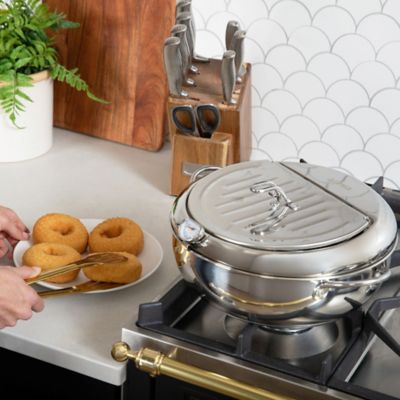 Image showing 8 th Alpha Living 11 in. Stainless Steel Deep Fryer Pot