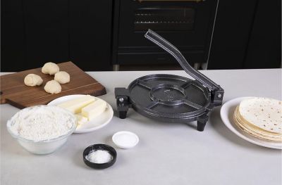 Image showing 6 th Alpha Living 10 in. Cast Iron Tortilla Press