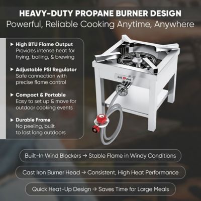 Image showing  Stainless Steel Heavy Duty Propane Single Burner